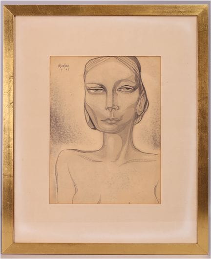 Edgar SCAUFLAIRE.
Ritratto. 1942. Matita, 35 x 26,