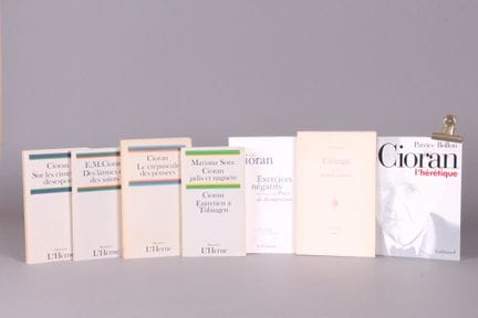 CIORAN (Emil).
Set aus sieben Werken von und über 