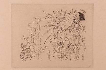 Félicien ROPS.
Fantasia su Gouzien. Eliogravura, 3