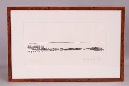 Georges COMHAIRE.
Breakwaters. Print, 19.5 x 38. S