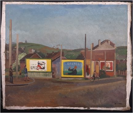 Robert LIARD.
Billboards. Oil on canvas, 50 x 60. 