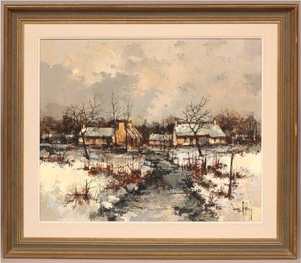 ALDO.
Winter Landscape. Oil on canvas, 50 x 60. Si