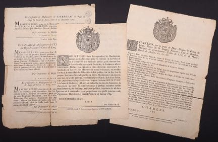 [LIÈGE]. [PLACARDS].
Lote de tres folletos relativ