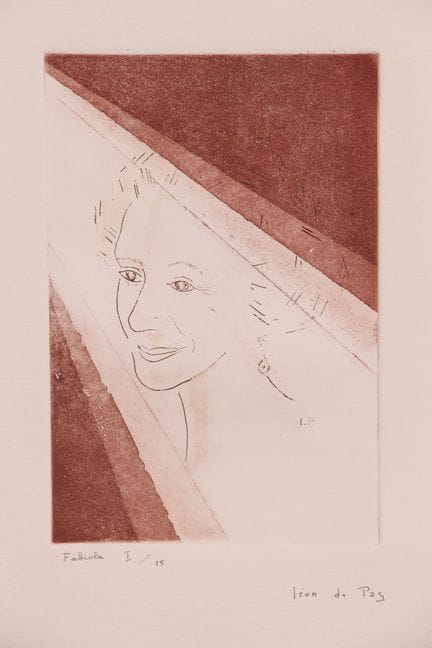 莱昂·德·帕斯。
鲍杜安与法比奥拉。 共2幅。彩色蚀刻版画，24.5 × 16.5。版面上刻有缩写，