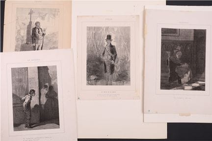 Félicien ROPS.
Set di 4 litografie di Uylenspiegel