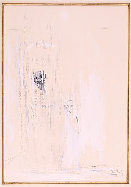 Serge VANDERCAM.
Senza titolo. 1971. Guazzo e mati