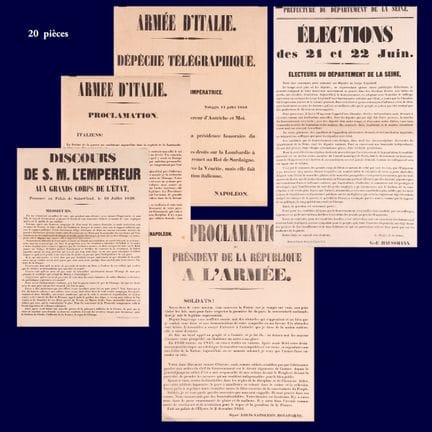 [ZWEITES KAISERREICH].
Set mit 20 Plakaten aus dem
