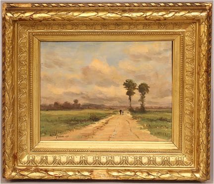 罗伯特·莫尔斯。
生动的风景。1892年。 木板上综合材料，17 × 21.5。首次尝试不使用油画颜