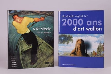 [WALLONIAN ART].
Set of two books on art in Wallon
