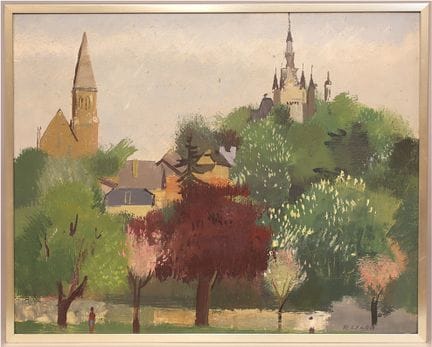 Robert LIARD.
Esneux. Oil on panel, 22.5 x 28.4. S