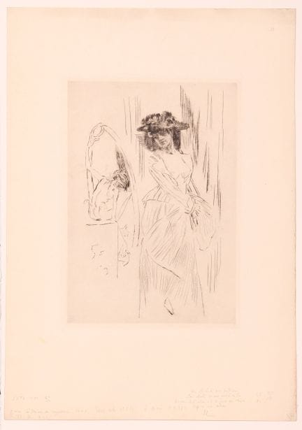 Félicien ROPS.
Lo specchio della vanità II. Punta 