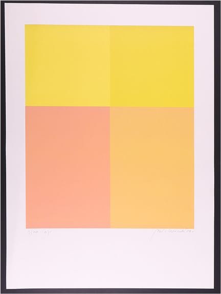 米歇尔·莱昂纳迪。
无题。2004年。丝网印刷，50 x 40。画面下方用铅笔签名、注明日期并标注版