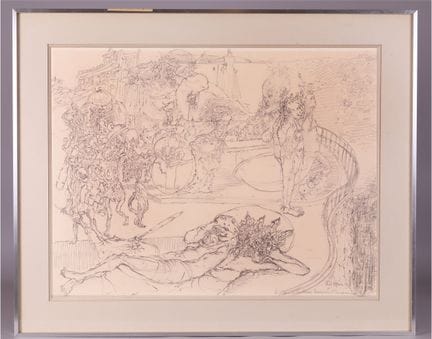 Roel D'HAESE.
Il palazzo della regina. Matita, 50 
