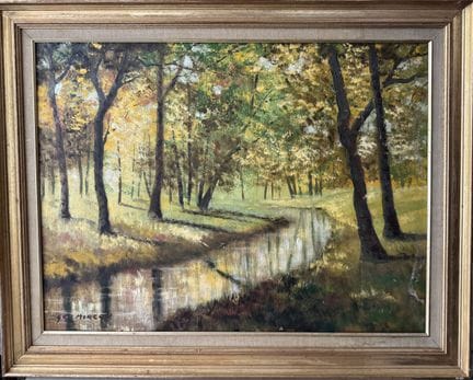 盖伊·莫罗
《林间》
布面油画，左下角有签名
54 x 73 厘米
（有磨损）