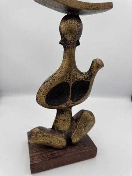 SKULPTUR aus vergoldeter und patinierter Bronze mi