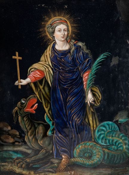 Plaque en émail peint polychrome avec rehauts d'or