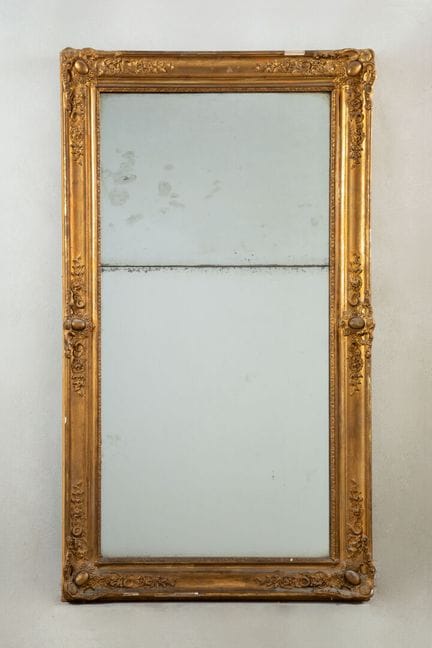 Miroir en deux parties au mercure, encadrement de 