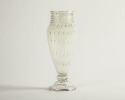 DAUM Nancy,
Jarrón de cristal soplado con burbujas