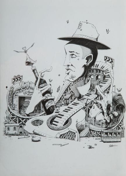 MAYE (1990)
Sin título
Rotulador sobre papel, firm