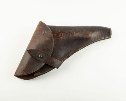 Étui à rabat en cuir fauve pour révolver Webley Ty