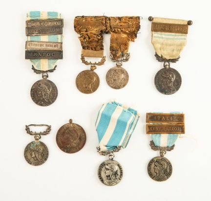 Sammlung französischer Kolonialmedaillen, verschie