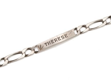 Bracelet gourmette en argent 800 millièmes, maille
