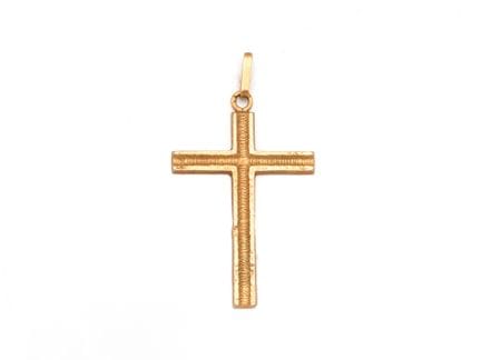 Pendentif en or 750 millièmes, retenant une croix 