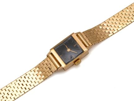 Montre bracelet de dame en or 750 millièmes, cadra