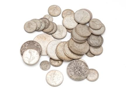 Lot de pièces en argent 800 millièmes, composé de: