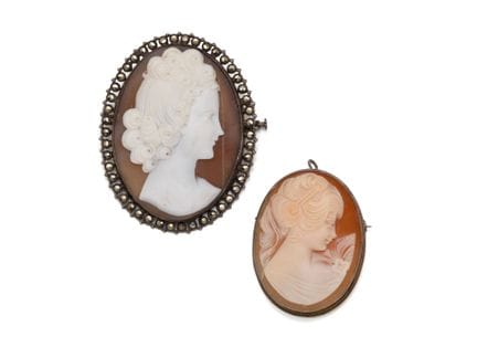 Lot en argent 800 millièmes composé de 2 broches p