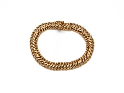 Bracelet souple en or 750 millièmes partiellement 