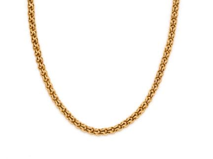 Collier en or 750 millièmes, maille stylisée à 2 a