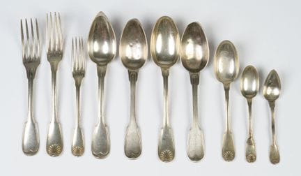 Lot de couverts divers en argent (925/1000°, poinç