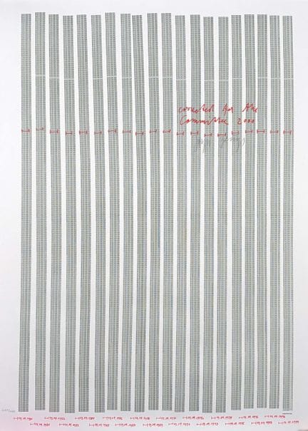 约瑟夫·博伊斯（1921年克莱夫—1986年杜塞尔多夫）（F）
《2000倒计时》，彩色石版画，签名
