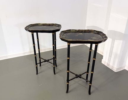 Paire de tables d'appoint, probablement des années