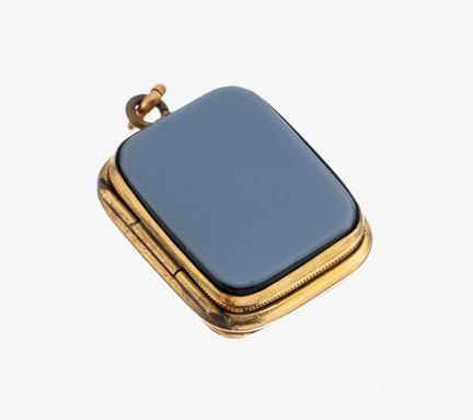 8 kt gold layer stone-pendant, approx. 1900 , YG 3
