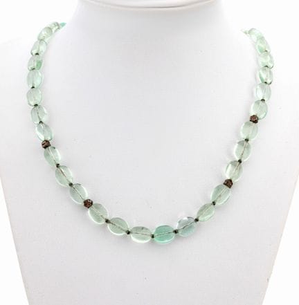 Fluorite-necklace, Idar-Oberstein, approx. 1920 , 
