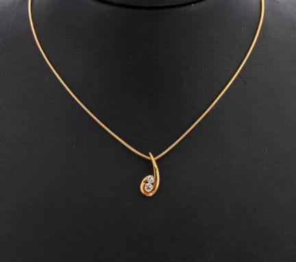 Colgante de oro de 14 quilates con diamantes, marc