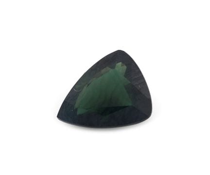 Loose sapphire , approx. 1.43 ct, green, trillion-