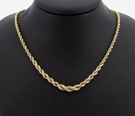 14 kt gold necklace , YG 585/000, tapering, l. app