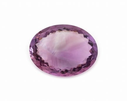 Loose amethyst , approx. 61.43 ct, oval bevelled V
