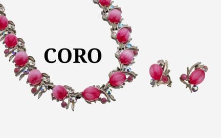 Unusual CORO Set of costume jewellery, USA 1950s-6