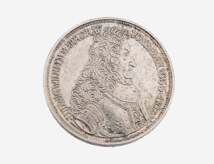 Silver coin, 5 Mark , Germany, 1955, margrave of B