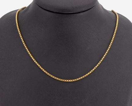 14 kt gold chain , YG 585/000, venetian chain, l. 