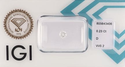 Diamante sciolto, 0,23 ct, qualità eccellente, bia
