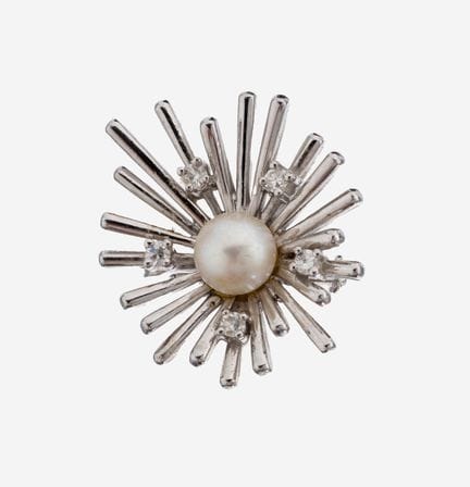 Extensor de cadena de oro de 14 quilates con perla