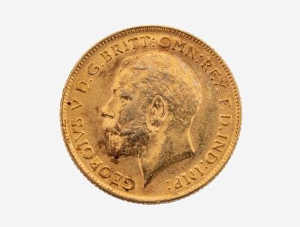 Gold coin 1/2 Sovereign 1911 , Georg V.
