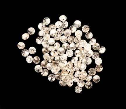 Lotto di diamanti sciolti, per un totale di circa 