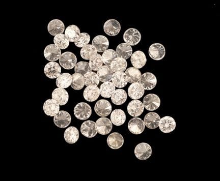 Lotto di diamanti sciolti per un totale di circa 1
