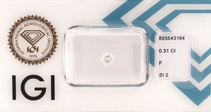 Diamante sciolto, 0,31 ct, bianco brillante+(F)/SI